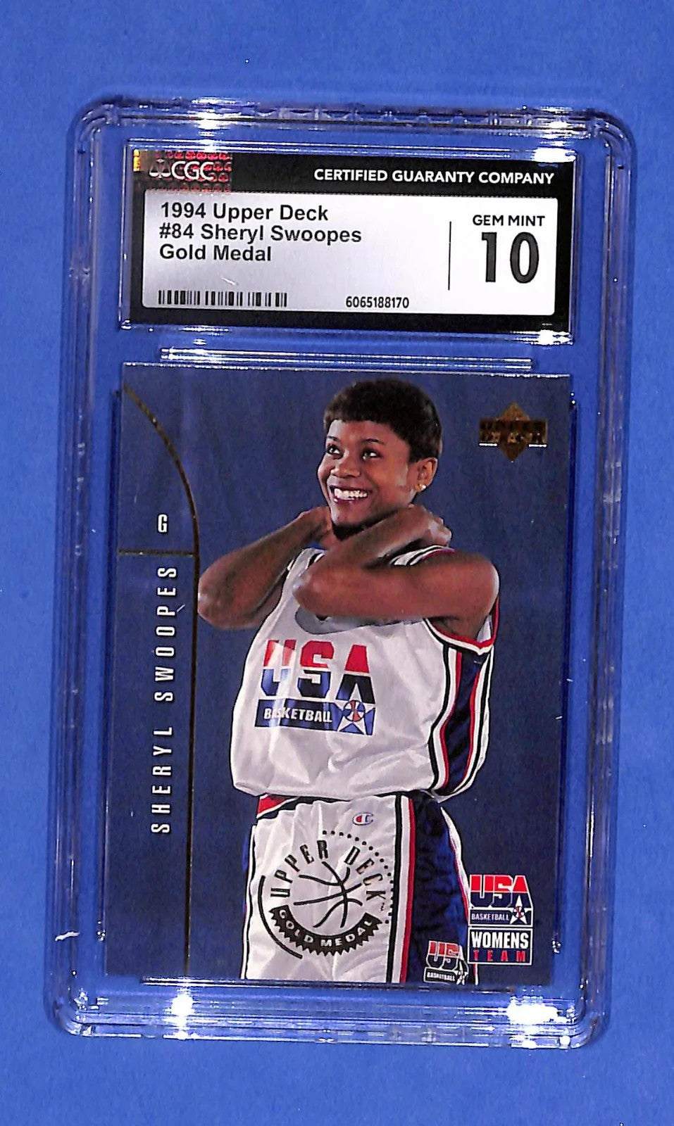 1994 Upper Deck USA Basketball - Sheryl Swoopes #84 Gold Medal (RC) CGC 10 GM