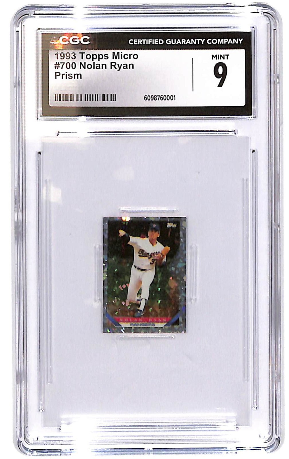 1993 Nolan Ryan Topps Micro Prizm #700 CGC Mint 9