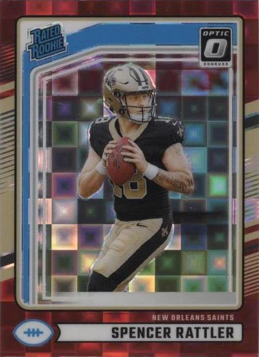 2024 Panini Donruss Rated Rookie Spencer Rattler #359 Optic Preview Red Pandora