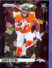 2024 Prizm Audric Estime Rookie RC Purple Ice /225 Broncos