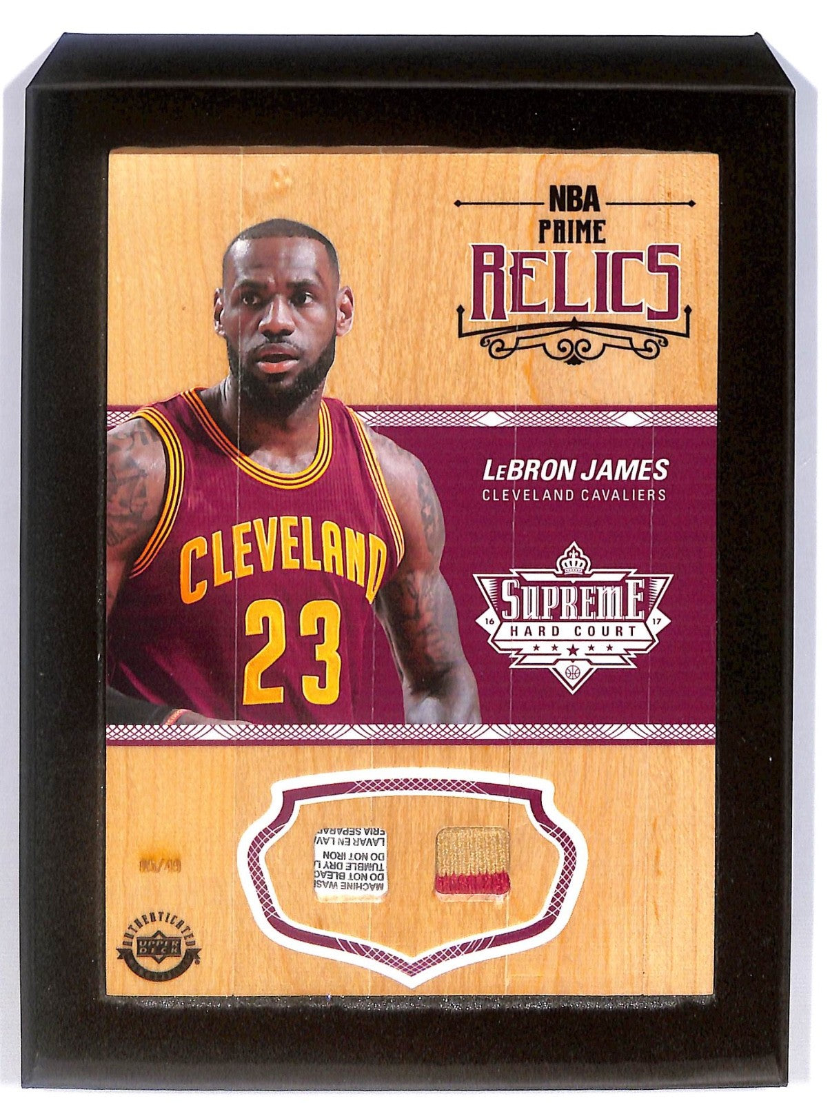 2016-17 LeBron James Supreme Hard Court Prime Relics - PR-JA #5/49