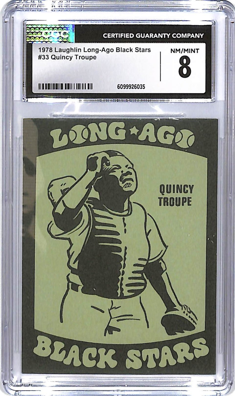 1978 Laughlin Long Ago Black Stars CGC 8 Quincy Troupe #33