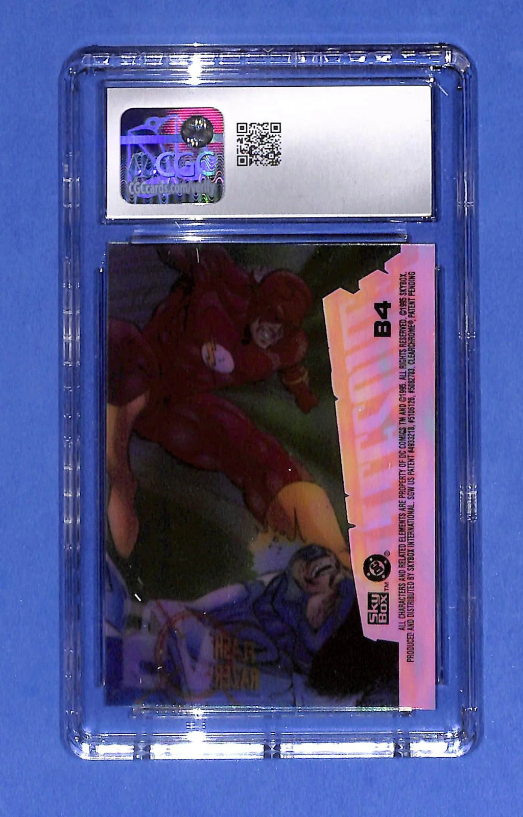 DC LEGENDS POWER CHROME INSERT BATTLEZONE CLEARCHROME CARD B4 FLASH 1995 CGC 10