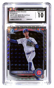 2025 Wilfri De La Cruz Bowman Chrome Prospects #BCP-209 Geometric CGC Mint 10