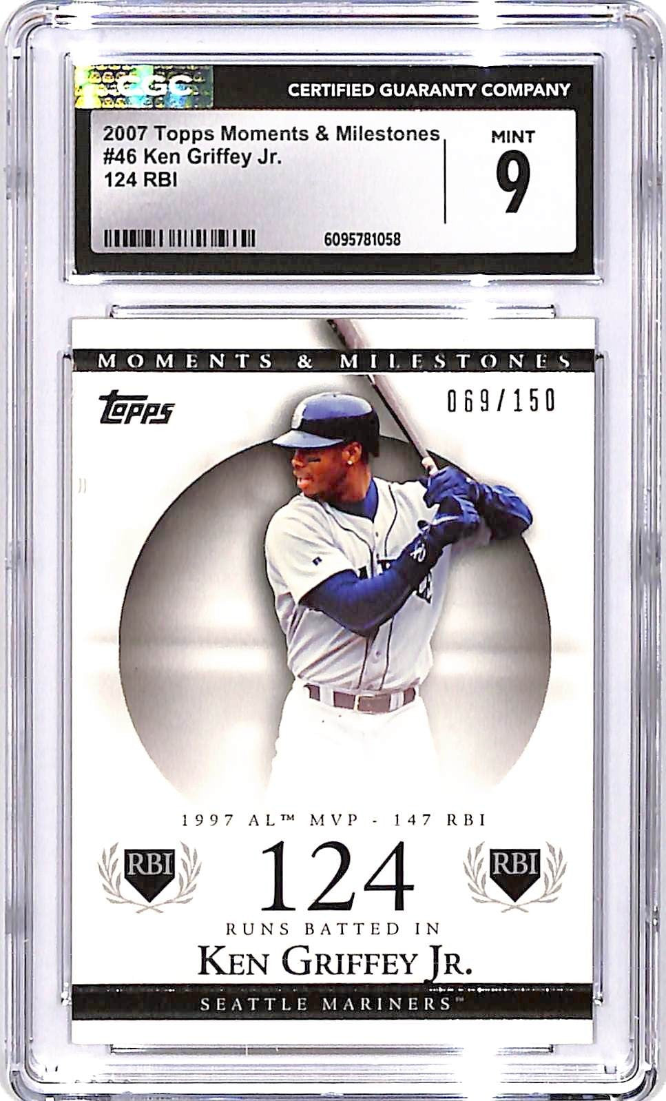 2007 Topps Moments & Milestones - Ken Griffey Jr #46 124RBI CGC 9