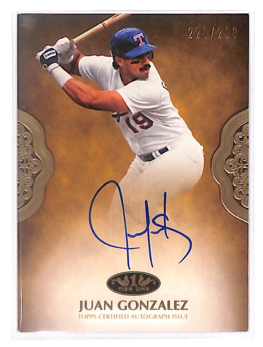 2019 Juan González Topps Tier One Prime Performers Autographs - PPA-JGO #229/299