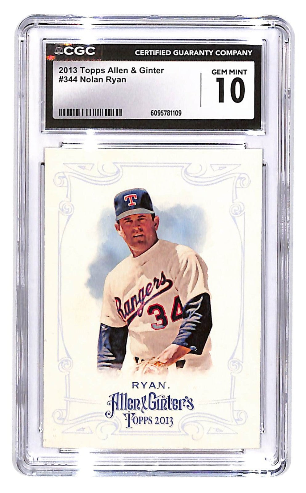 2013 Nolan Ryan Topps Allen and Ginter #344 CGC Gem Mint 10