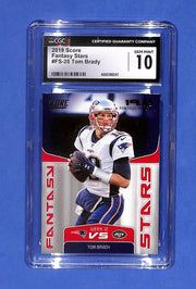 2019 Score - Fantasy Stars Tom Brady #FS-20 CGC 10 Gem Mint New England Patriots