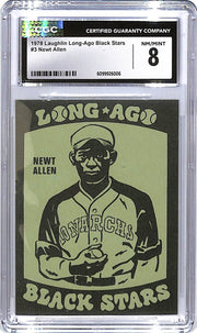 1978 Laughlin Long Ago Black Stars #3 Newt Allen CGC 8
