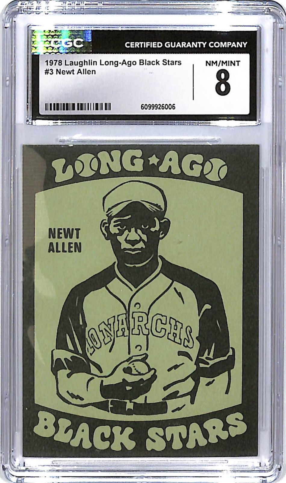 1978 Laughlin Long Ago Black Stars #3 Newt Allen CGC 8