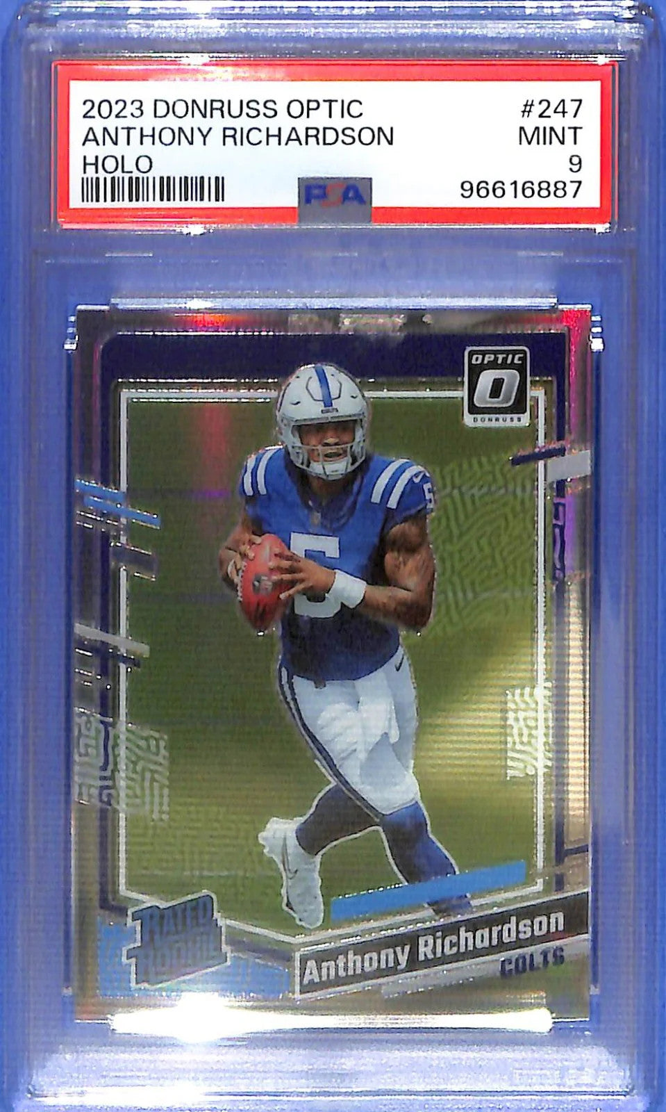 2023 Donruss Optic Anthony Richardson Rated Rookie RC Holo PSA 9 #247 Colts