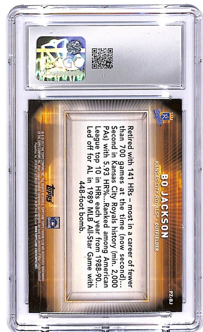 2017 Stadium Club Bo Jackson Power Zone CGC 9 Royals