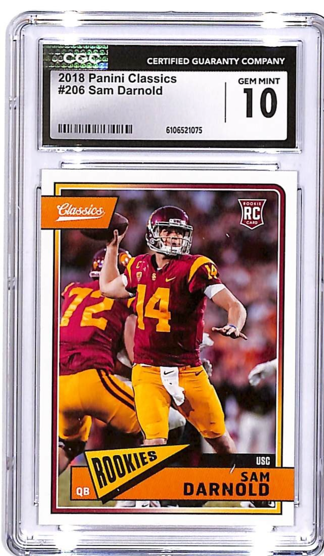 2018 Classics Sam Darnold Rookie RC #206 CGC 10 Jets USC