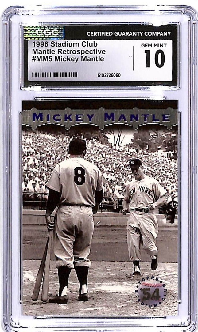 1996 Stadium Club Mickey Mantle Retrospective MM5 CGC 10 Yankees