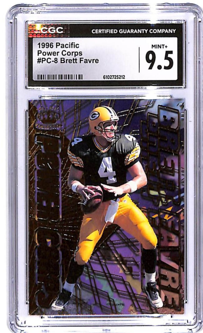 1996 Pacific Brett Favre Power Corps PC-8 CGC 9.5 Packers