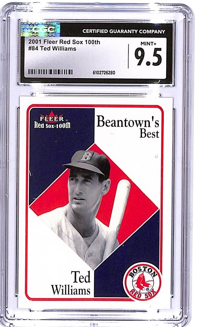 2001 Fleer Red Sox 100th Ted Williams #84 CGC 9.5