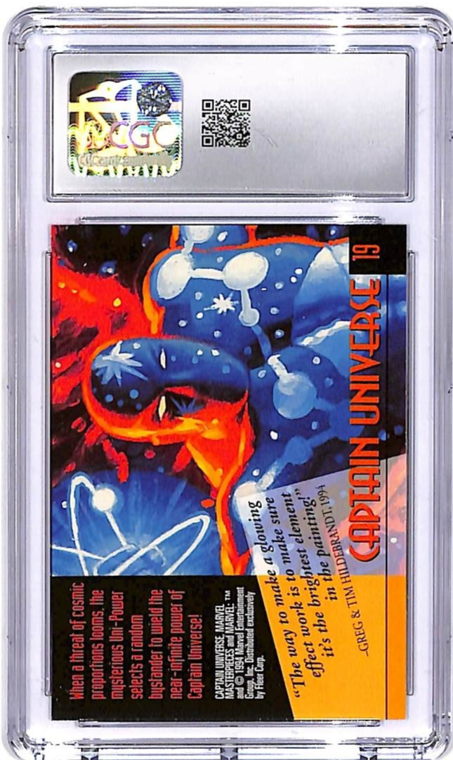 1994 Fleer Marvel Masterpieces Captian Universe #19 CGC 9.5