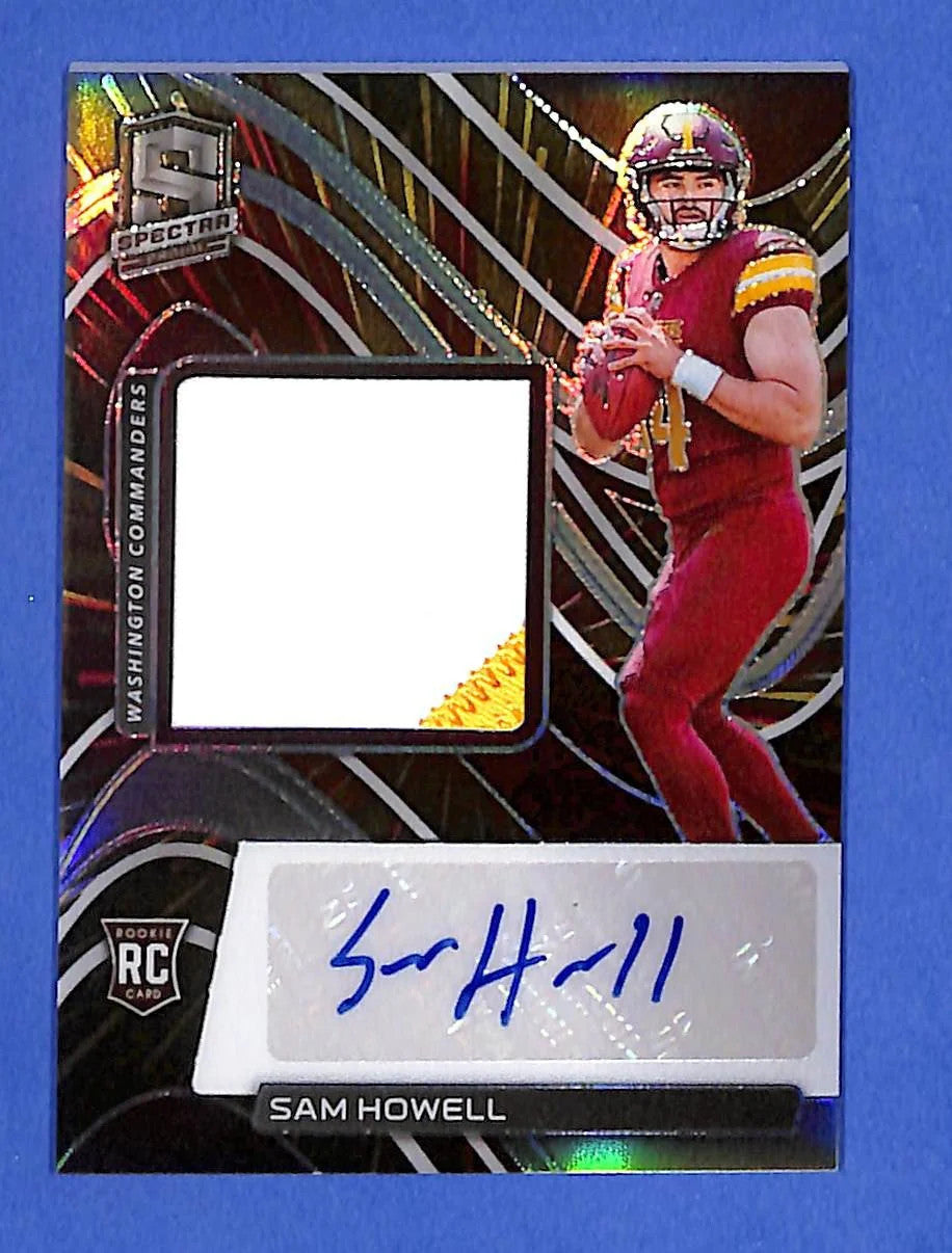 2022 Panini Spectra Rookie Patch Autographs Sam Howell #241 Hyper Prizm #/75