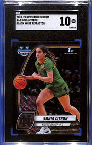 2024-25 Bowman U Chrome Sonia Citron #64 Black Wave Refractor (RC) SGC 10 GM