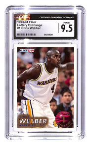1993 Chris Webber Fleer - lottery exchange  #1 CGC Mint Plus 9.5