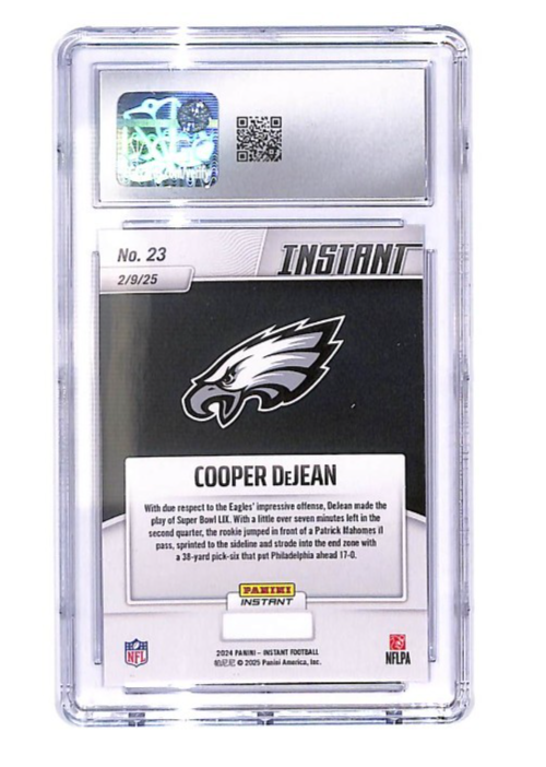 2024 Panini Instant  S.P. LIX Champions Cooper DeJean #23 (RC) CGC 10 Eagles