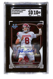 2022 Bowman U Chrome Prospect Autographs Dillon Gabriel #12 Auto SGC 10/10 Auto
