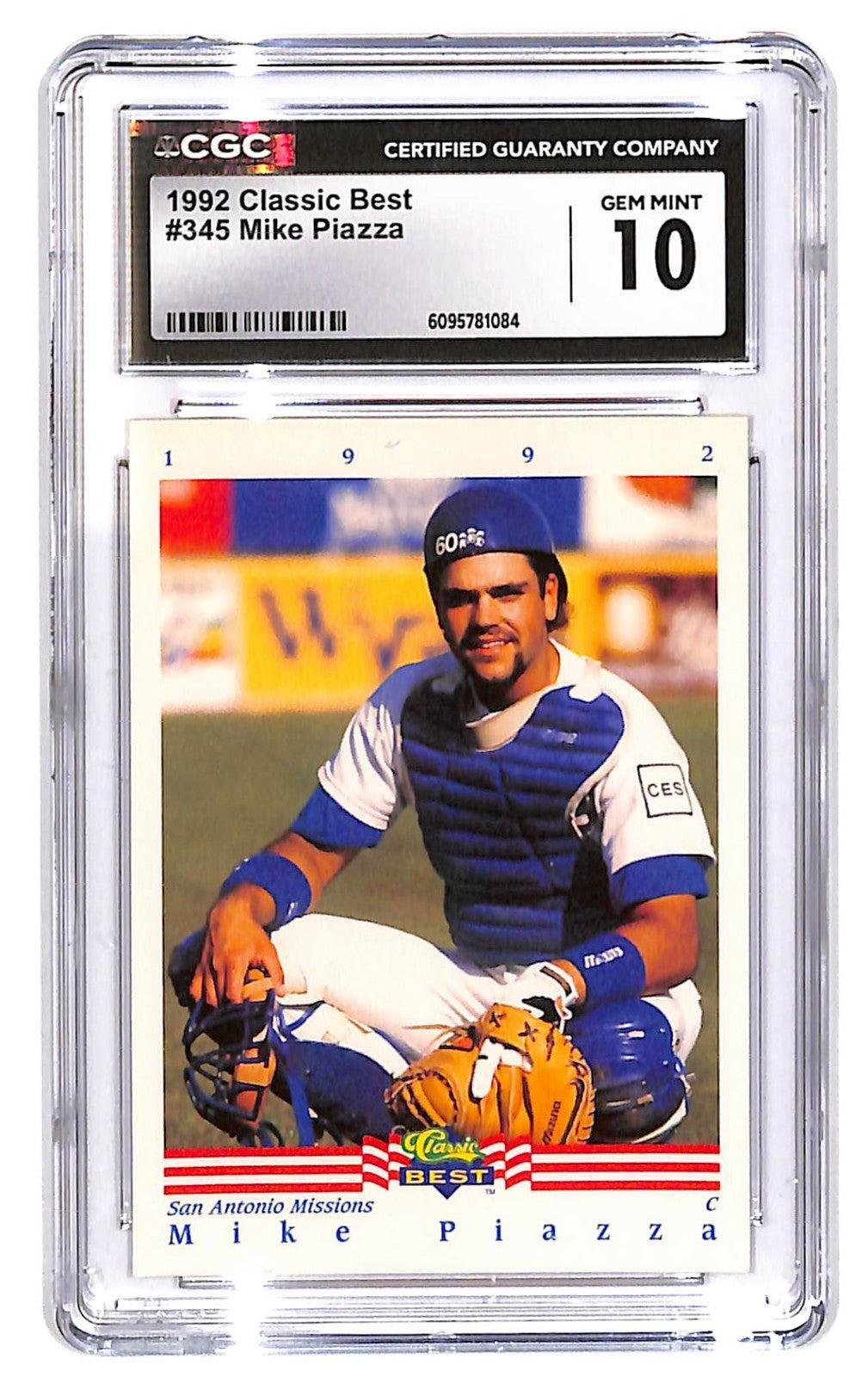 1992 Mike Piazza Classic Best Minor League - #345 (RC) CGC Gem Mint 10