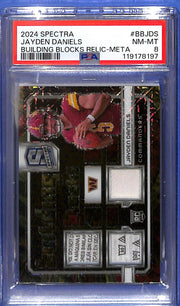 2024 Jayden Daniels Panini Spectra Building Blocks Prizm BB-JDS #24/25 PSA 8