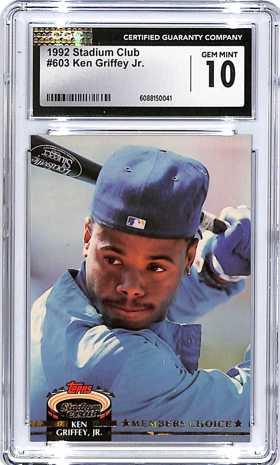 1992 Topps Stadium Club Ken Griffey Jr Memebrs Choice CGC 10 #603 Mariners