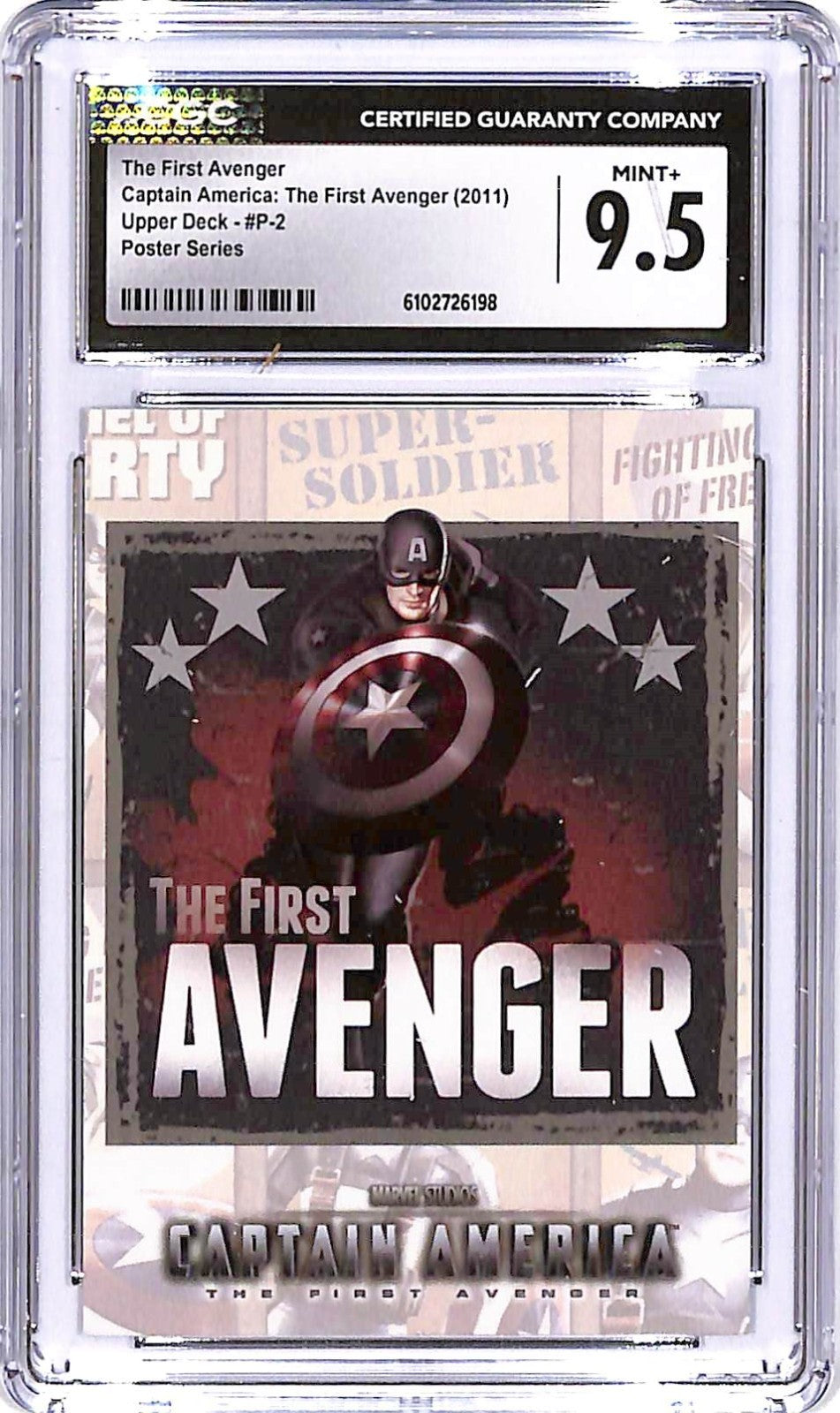 2011 Upper Deck Captain America The First Avenger Poster Series #2 CGC 9.5