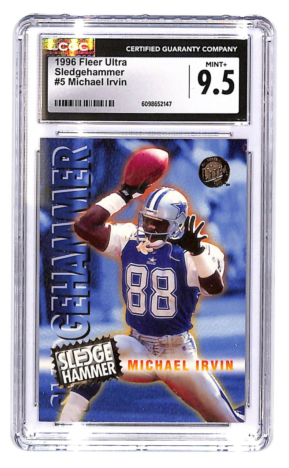 1996 Michael Irvin Fleer Ultra Sledgehammer  #5 CGC Mint Plus 9.5