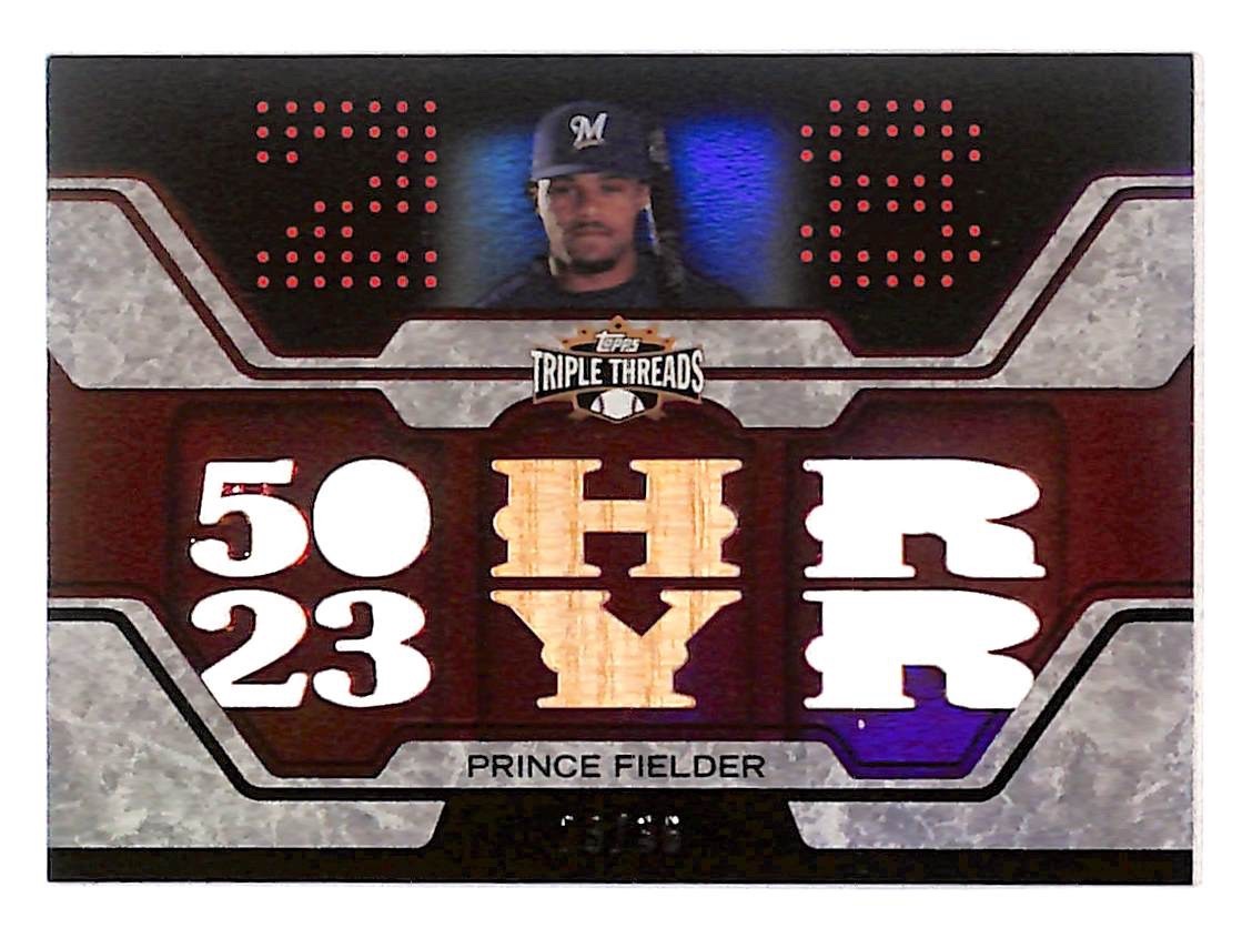 2008 Prince Fielder Topps Triple Threads Relics Red - TTR-164 #23/27