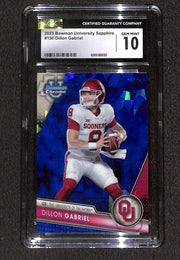 2023 Bowman University Chrome Sapphire Edition Dillon Gabriel #150 (RC) CGC 10