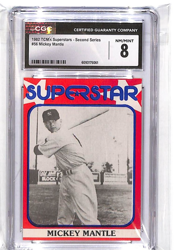 1982 Micky Mantle TCMA SUperstars- second series #56 CGC Near Mint 8