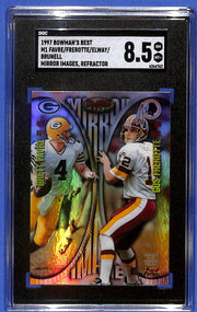 1997 Bowman's Best Favre/Frerotte/Elway/Brunell Mirror Images Refractor SGC 8.5