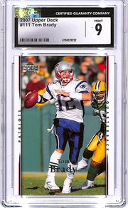 2007 Upper Deck Tom Brady #111 CGC 9 Patriots
