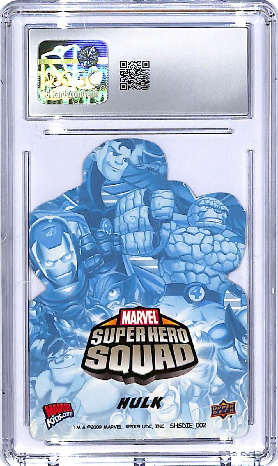 2009 Upper Deck Marvel Super Hero Squad Hulk Die Cut CGC 9.5