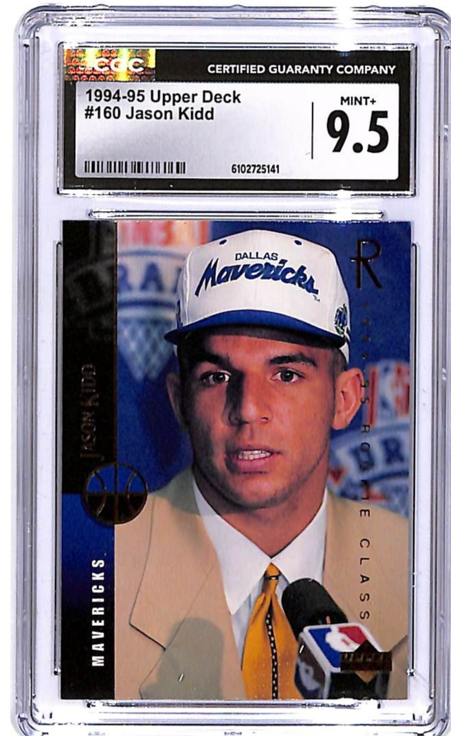 1994-95 Upper Deck Jason Kidd Rookie RC #160 CGC 9.5 Mavericks