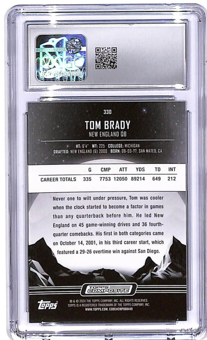 2023 Topps Compositie Tom Brady Midnight #330 CGC 9.5 Patriots