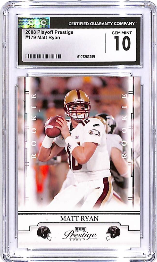 2008 Playoff Prestige Matt Ryan Rookie RC #179 CGC 10 Falcons