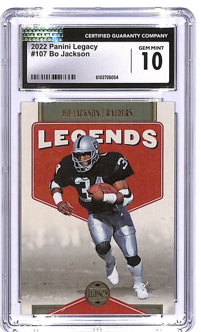 2022 Legacy Bo Jackson Legends #107 CGC 10 Raiders