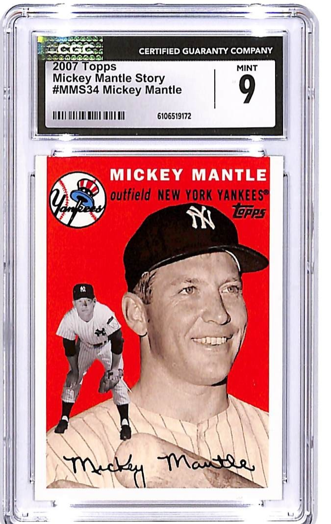2007 Topps Mickey Mantle Story MMS34 CGC 9 Yankees