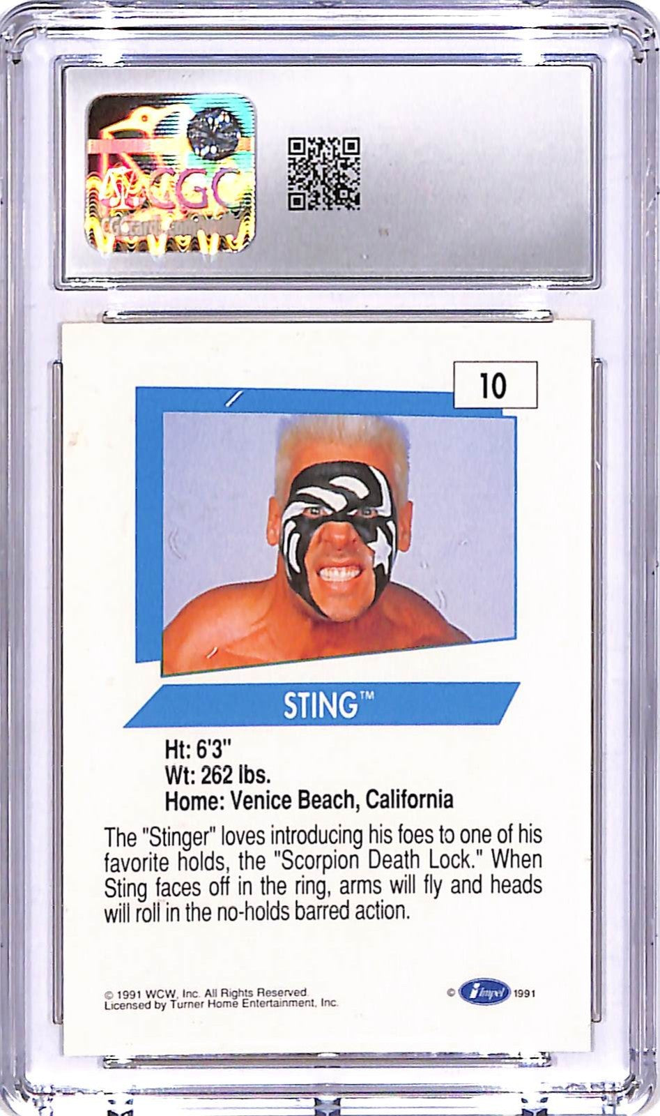 1991 Impel WCW Sting #10 CGC 9
