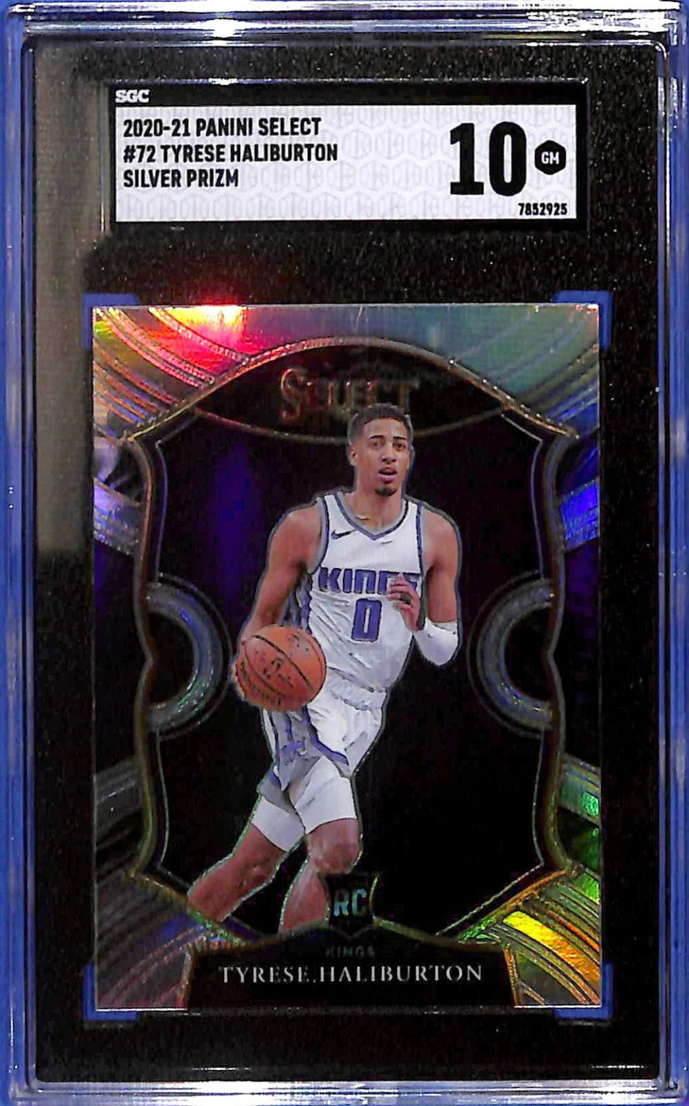 2020-21 Panini Select Concourse Tyrese Haliburton #72 Silver Prizm (RC) SGC 10