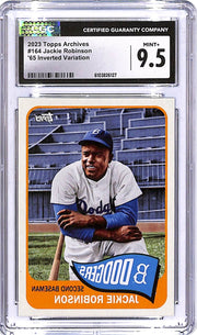 2023 Topps Archives Jackie Robinson #164 65 Inverted Variation CGC 9.5 Dodgers