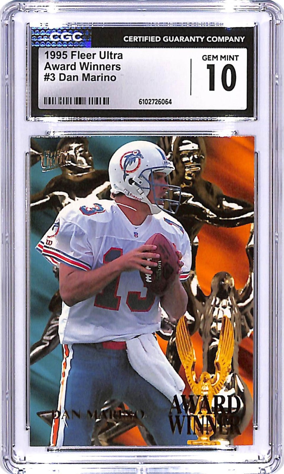 1995 Fleer Ultra Dan Marino Award Winners #3 CGC 10 Dolphins