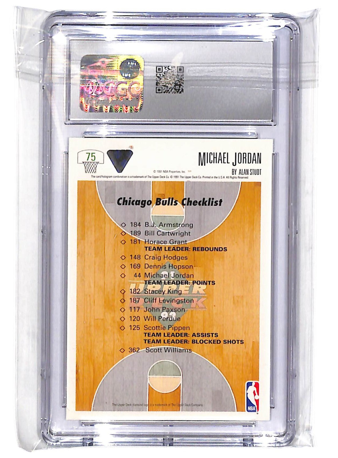 1991-92 Michael Jordan Upper Deck - Team Checklist  #75 CGC Mint 9