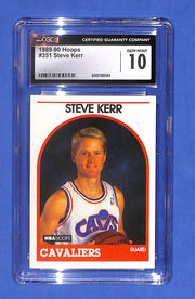 1989-90 NBA Hoops - Steve Kerr #351 (RC) CGC 10 Gem Mint Cleveland Cavaliers