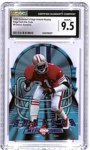 1995 Collectors Edge Instant Replay Deion Sanders EdgeTech Die Cuts CGC 9.5