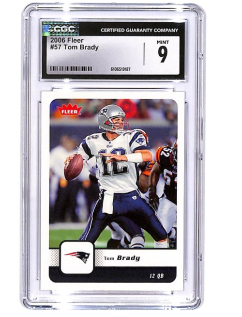 2006 Fleer Tom Brady #57 CGC 9 Patriots